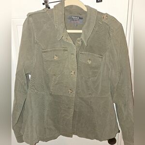Torrid Olive Green Peplum Jacket